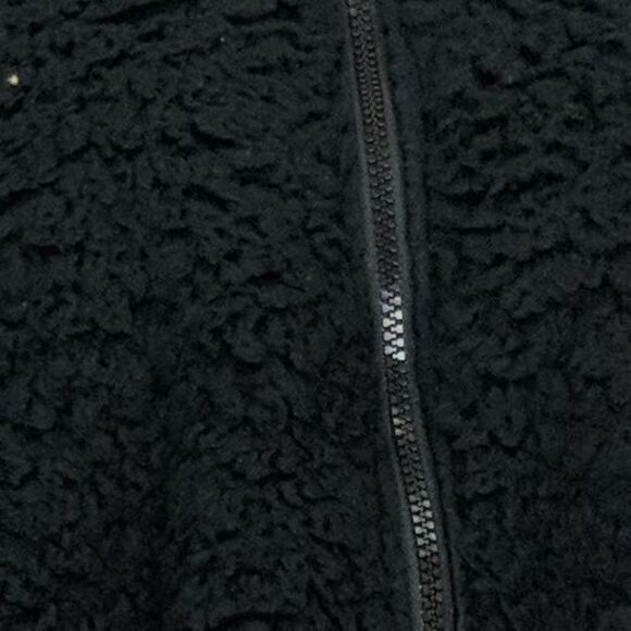BumbleBella by Jill Martin Sherpa Zip-Up Hoodie Women's Top Sweater Sz L Black - Picture 3 of 5